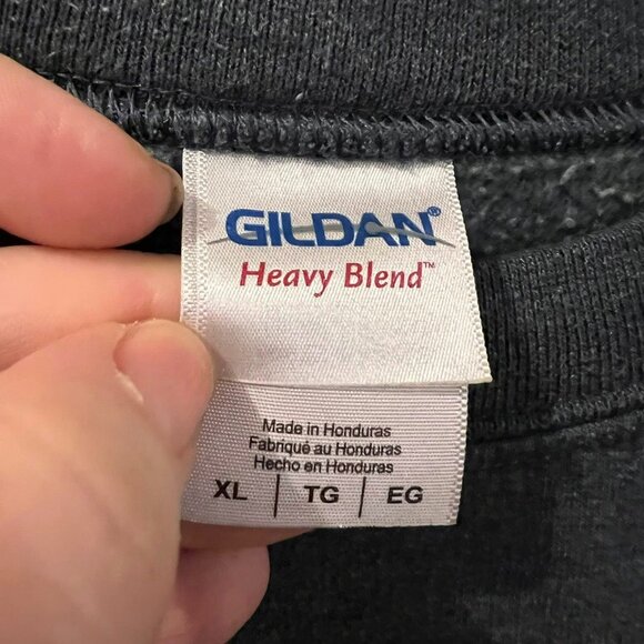 Size XL - Gildan - Dark Gray Long Sleeve Novelty Sweatshirt - Picture 2 of 7